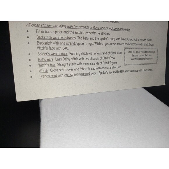 5/$25 The Witch is In! HALLOWEEN Cross Stitch Chart by Hillside Samplings - Picture 4 of 4